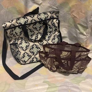 Set of 2 - 31 Thirty-one Organizing Utility Bags Totes Tote Crafting bag